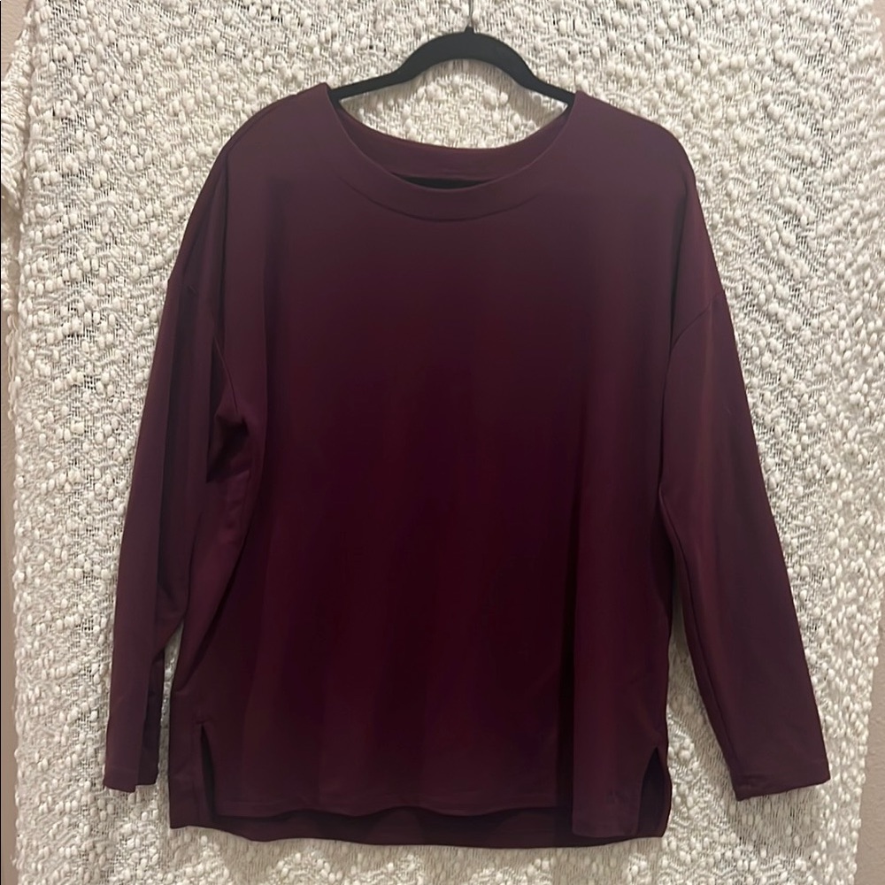Banana Republic Burgundy  3/4 Sleeve Boxy Sweatshirt